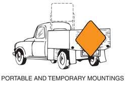 Sign Placement 89 For mobile operations, a sign may be mounted on a work vehicle, a