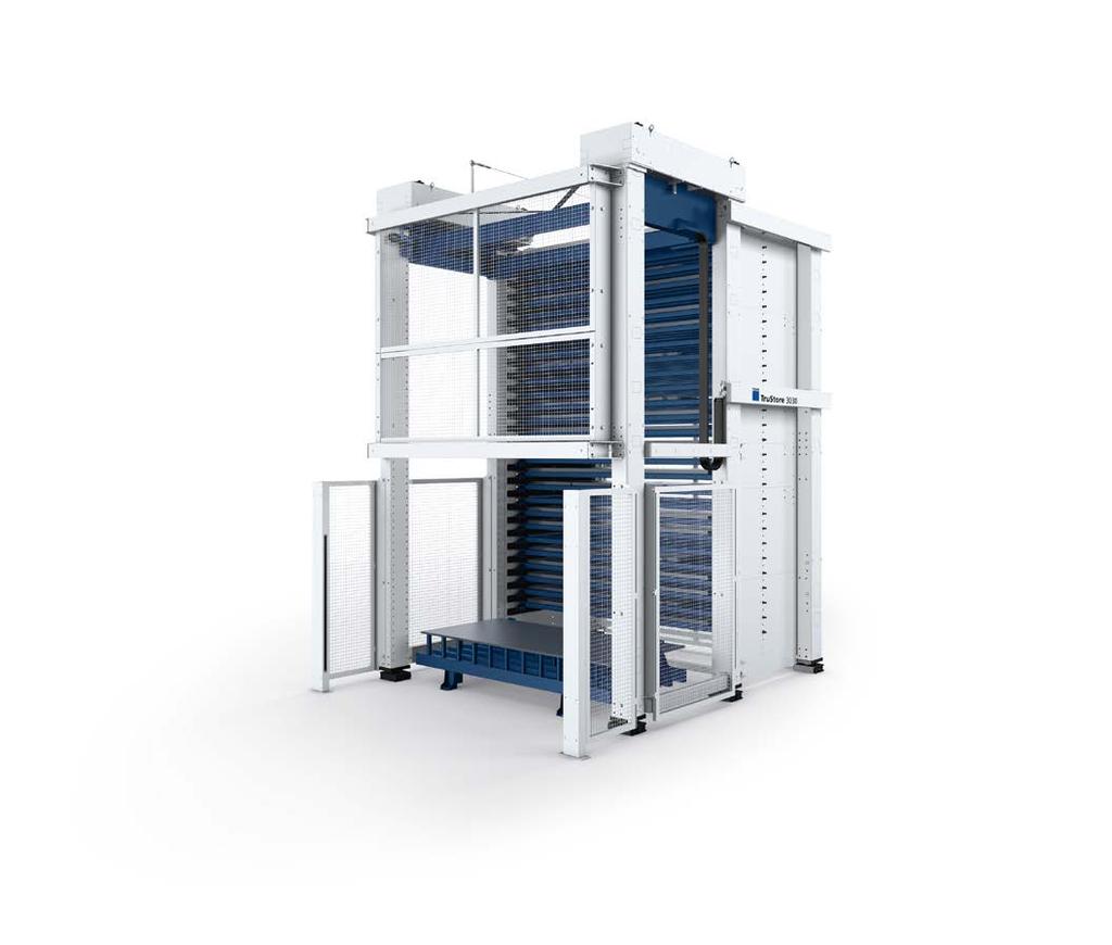 60 TruStore Series 3000 Automation Flexible universal storage system TruStore Series 3000 Up to 100%* higher machine utilization rate Up to 222 metric tons of storage capacity in large format 85%