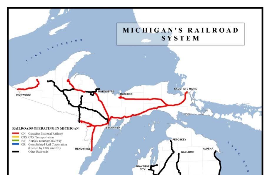 Michigan Railroad Network Michigan s freight & passenger rail system is part of a