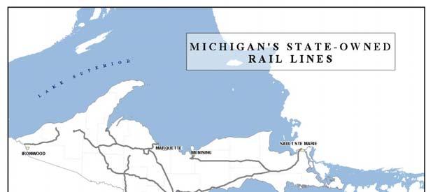 State of Michigan Owned Railroad Corridors 665 miles of