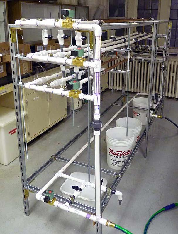 WaterRF 4317 Corrosion Evaluation Rig Frame is: 103.25 in length, 26 in width, 48 in height Source: Edwards, M., P. Scardina, J. Parks, and A. Atassi. 2011.