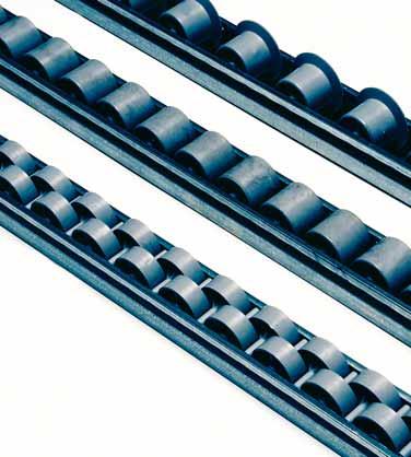 Characteristics of mini-rails The live storage mini-rails are metal profiles into which the plastic wheels are fitted with their respec - tive axles.