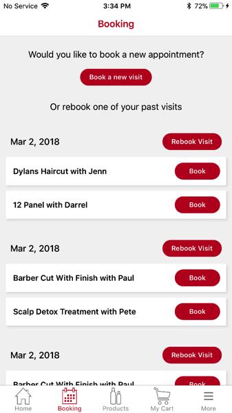 Guests can tap Select another service to add additional services to their appointment (up to two in one screen). 4. The appointment booking is not complete until the guest checks out in My Cart.