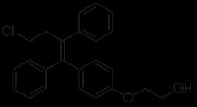 Physicochemical Properties of Ospemifene Attribute Ospemifene Molecular formula C 24 H 23 ClO 2 Molecular weight 378.9 Ionization Hydroxyl compound, non-ionizable in physiological ph pka NA Log P 5.