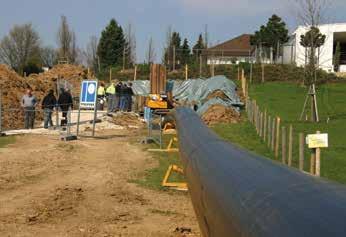stripes running axially for clear identification of the application area Orange gas pipe with