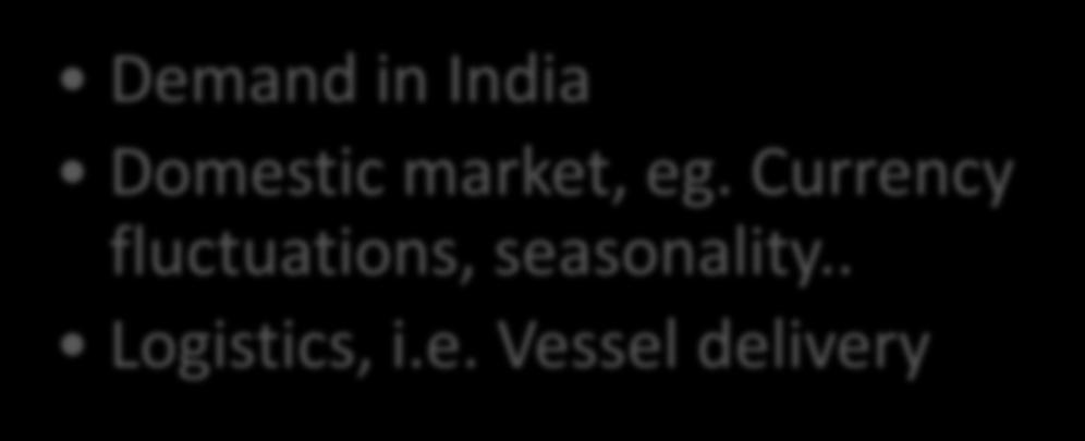 India Domestic market, eg.