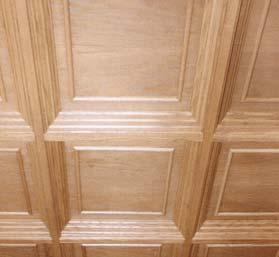 Solid wood grid cover can be used independently as a decorative cap for T-bar grid or as an element to our wood panel ceiling, available in standard wood species and finishes.