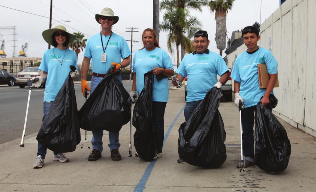 NASSCO employees participate in annual community clean-ups to preserve and protect the environment and the community it calls home.