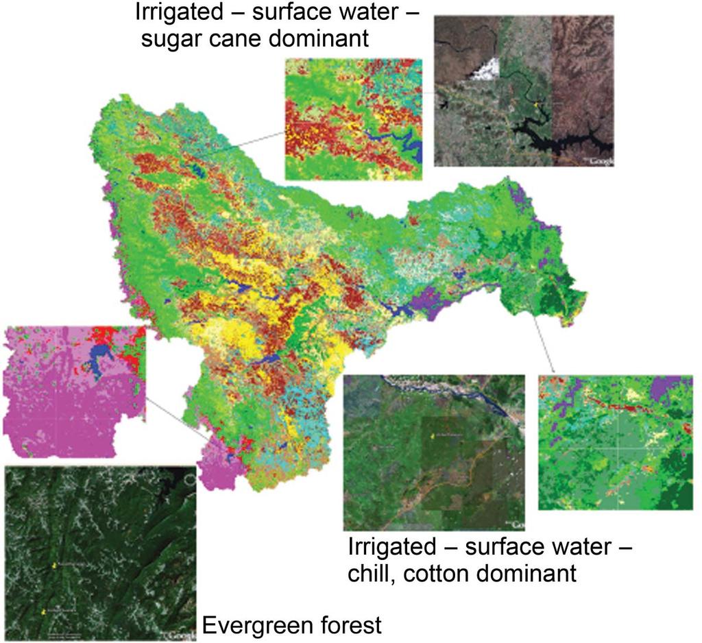 NDVI, water use, agriculture, irrigation and land use 3507 Figure 7. Class identification and labelling using Google Earth imagery.