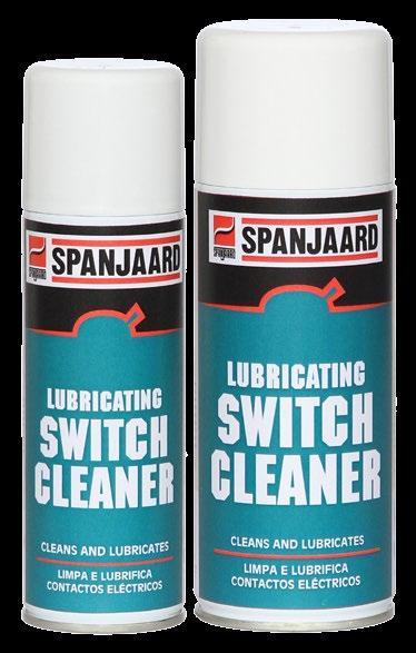ELECTRICAL & ELECTRONICS LUBRICATING SWITCH CLEANER Effective cleaner for switchgear, relays, brushes, circuit breakers, rheostats and switch contacts of all types.