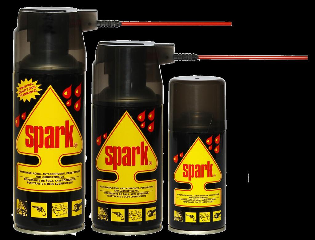 MULTI-PURPOSE LUBRICANT SPARK - Standard & Non-Flammable Multi-purpose lubricant which is a water and moisture displacer, cleans and protects against corrosion,