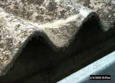 Possible situations of asbestos containing materials in DoE facilities Fibrous cement corrugated roof sheeting panels are very commonly found as roofing on older buildings and occasionally as wall