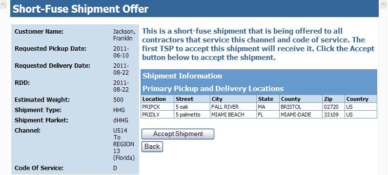 4.3.1 Accepting a Short-Fuse Shipment Offer Figure 4-8.