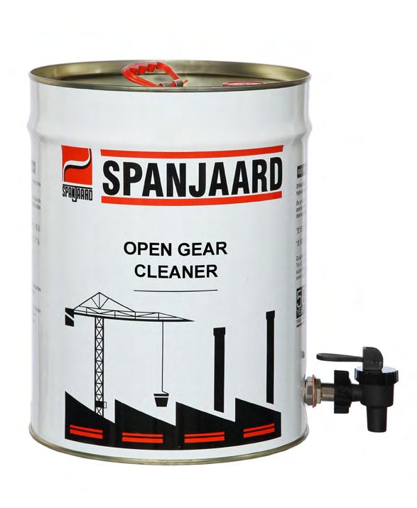 OPEN GEAR CLEANER Contains a blend of solvents which facilitate the cleaning of the bituminous-based gear lubricants from heavy-duty gears and other components which make use of bituminous-based