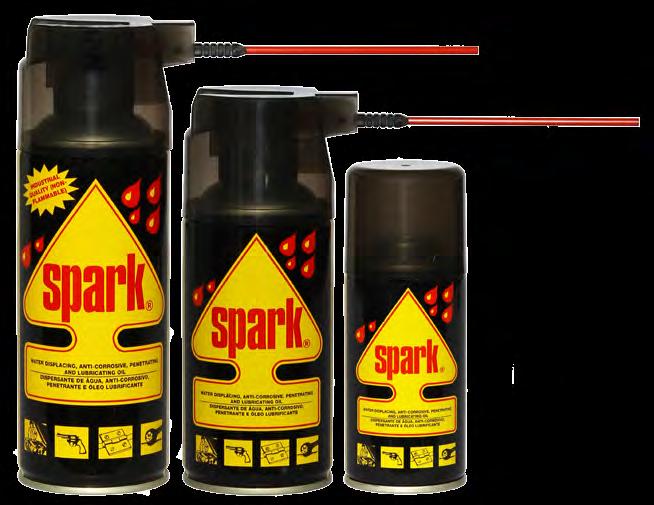 SPARK - Standard & Non-Flammable Multi-purpose lubricant which is a water and moisture displacer, cleans and protects against corrosion, lubricates and