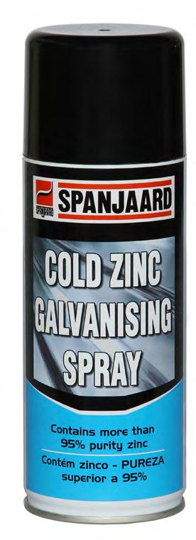 COLD ZINC GALVANISING SPRAY >95% purity zinc rich touch-up paint for galvanised steel. Used as a touch-up paint for damaged galvanised surfaces or as a primer or final coat to iron or steel.