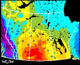 Mapping of the CMI Comparison with previous boreal drought years