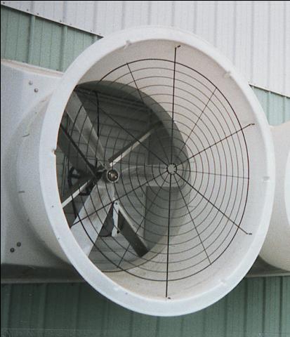 Energy Efficient Fans Install energy efficient fans High volume, low speed fans more efficient than high speed fans Large diameter more efficient than small