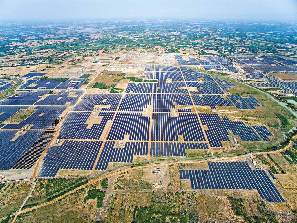 Renewable Energy Reshaping the future of India's energy sector 100 MW Punjab 10000 MW Rajasthan 100 MW Uttar Pradesh 40 MW Bitta 50 MW Andhra Pradesh 648 MW Kamuthi Commissioned Under Construction