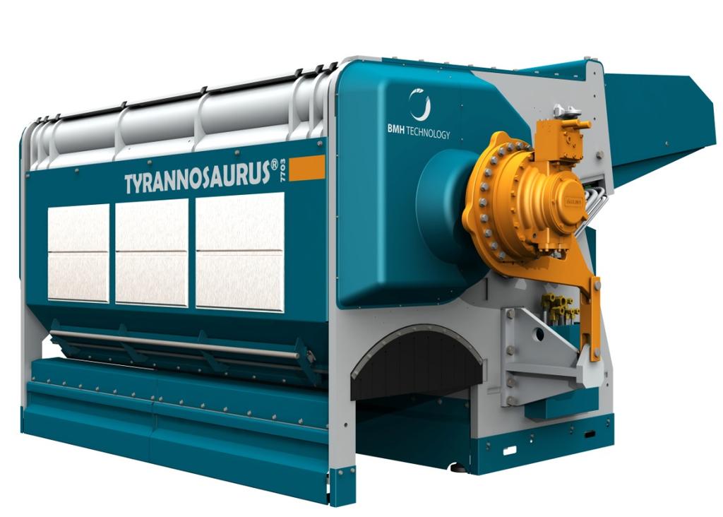 TYRANNOSAURUS 7700 Shredders Compact and robust design Shreds any combustible material Produces uniform 80 mm particle size in one single phase