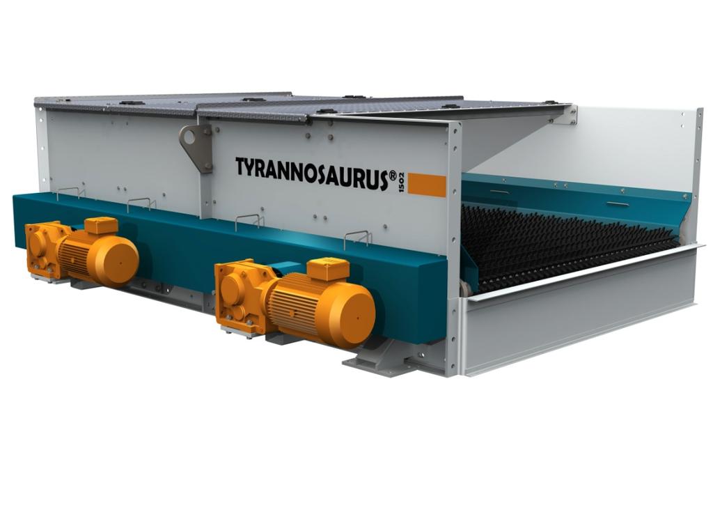 TYRANNOSAURUS 1500 Fines Screens Separates sand, soil and other fines Reduces the content of ash, humidity, chlorine and heavy metals Rotating rubber star discs Adjustable