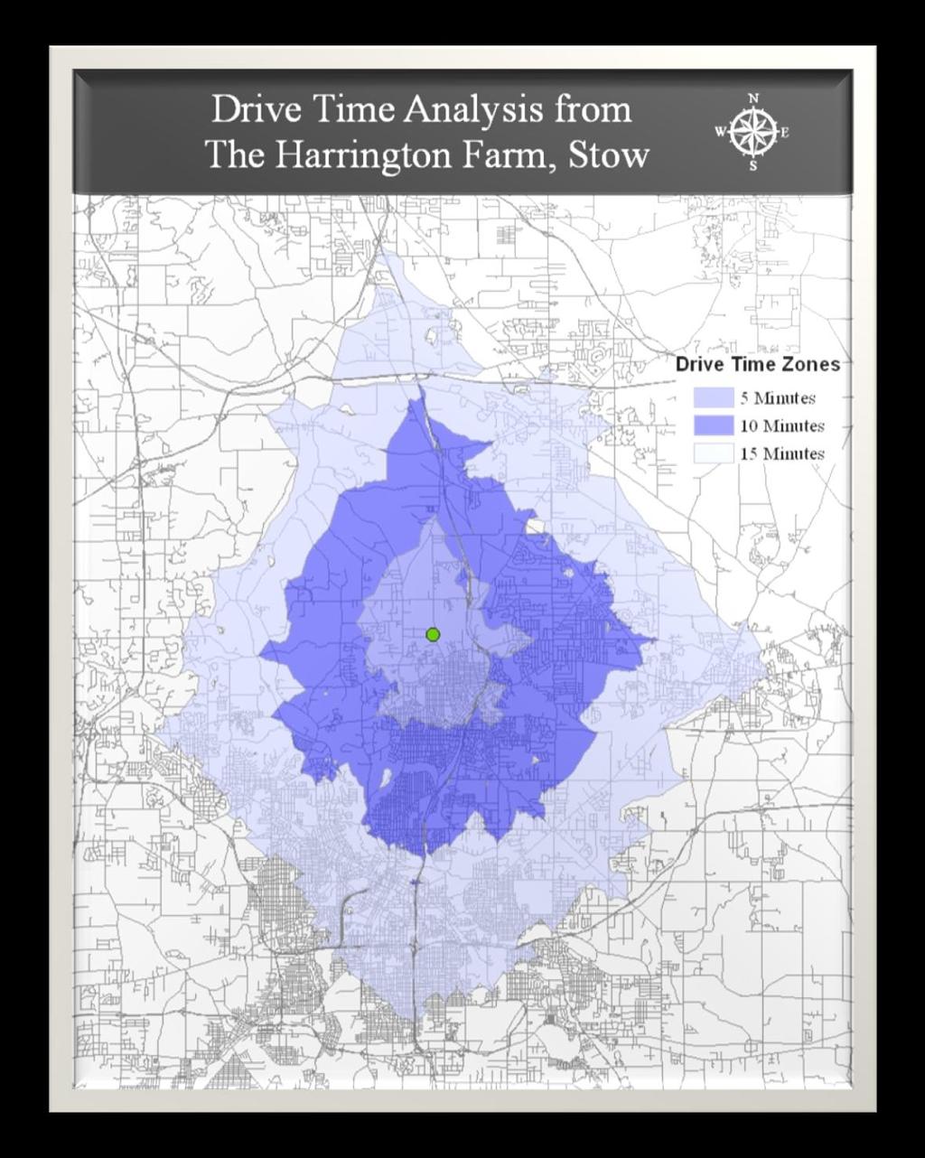 Harrington Farm site is within 5 minutes of Route