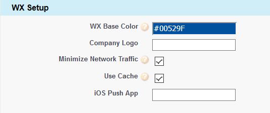WX Options on the HCM Configure Page Hiring Manager WX Options on the HCM Configure Page The Fairsail HCM Configure page includes a WX Setup section: Complete the fields as follows: WX Base Color The