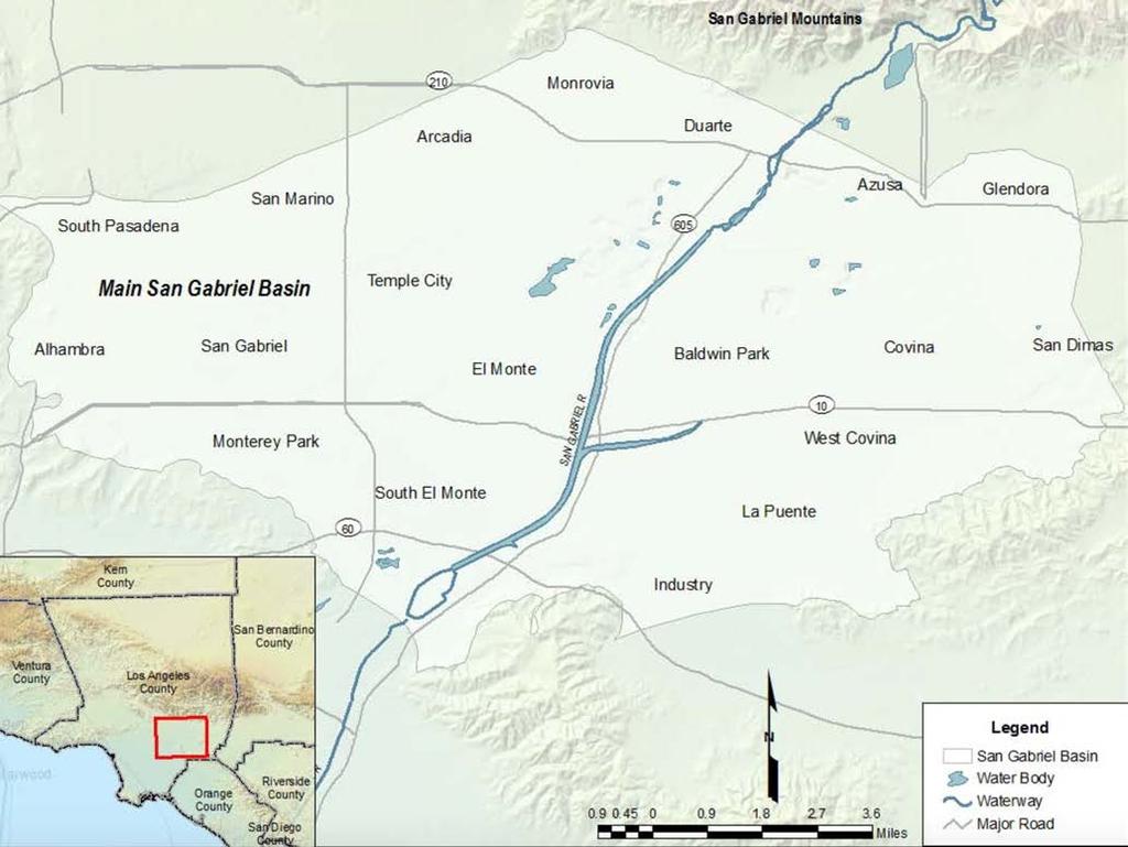 Main San Gabriel Basin Covers 167 mi 2 Serves 1.