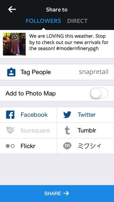 TAG When you want to mention another Instagram user, you can tag them by placing the @ symbol in front of their username in your caption.