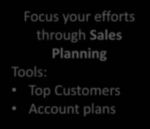 Utilizing a Strategic Sales Process Focus your efforts