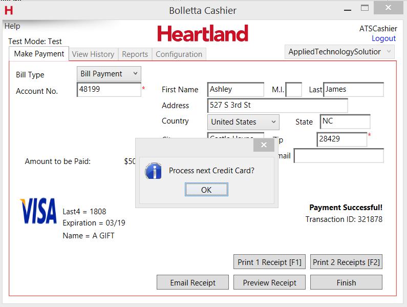 Heartland- Multiple Payments cont.