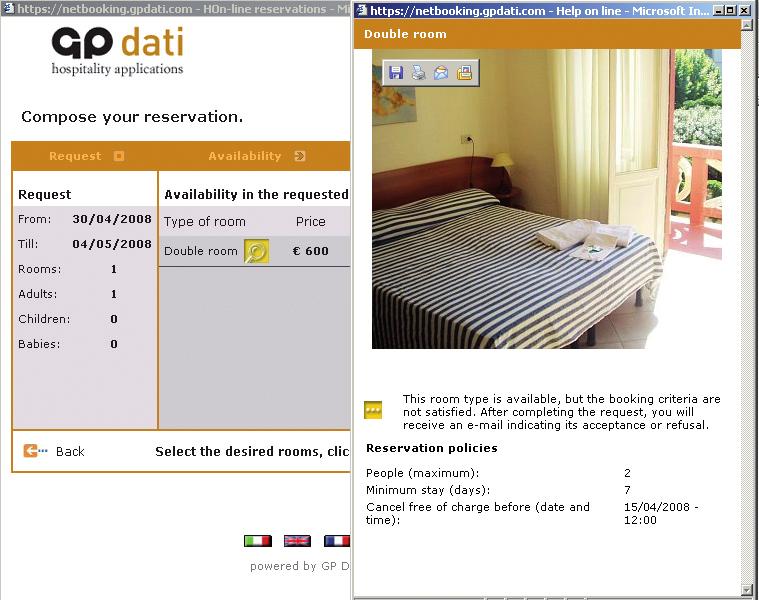 The online tourist expects to be able to make a reservation in real time directly on the hotel website, where the most genuine information is found, and to receive immediate confirmation.