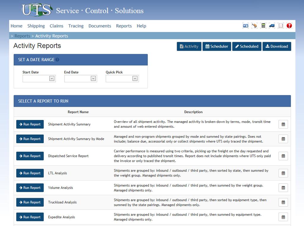 Create Supply Chain Reports Activity and performance reports are online.