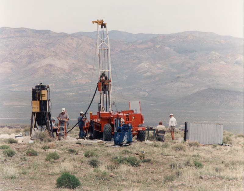 Drilling (left) and trenching (below)