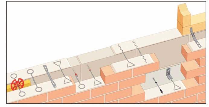 WALL TIES, FRAME CRAMPS and MOVEMENT TIES Wall ties and frame cramps are primarily used to tie an inner leaf of blockwork to an outer leaf of brickwork or to tie a leaf of brickwork to a fixed point
