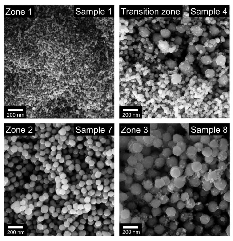 in HWR I. Morphology Suppl. Figure 3. SEM images of representative particles from the zones in Figure 1.