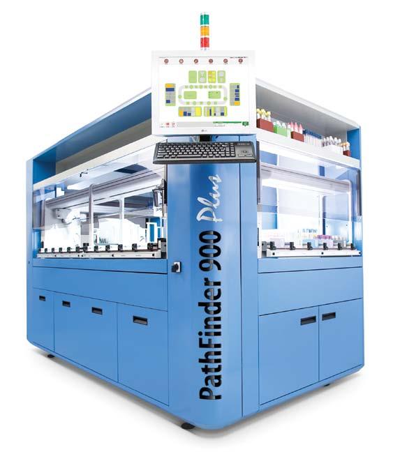 One or more PathFinder systems (either 450S or 350A) can integrate with the PathFinder 900 Plus to provide a network of systems enabling error free sample prioritizing and tracking within the same