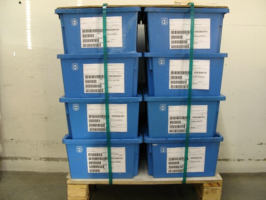 Packaging type X40 Half pallet with plastic boxes Picture 10. Packaging type X40.