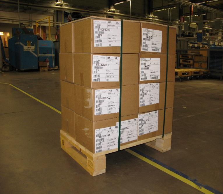 Packaging type Y3 Half pallet with cardboard boxes Picture 3.