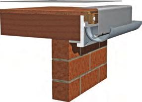 Two support battens should be fixed to the perimeter of the roof to provide space for the gutter to fit behind the trim, with the outer batten attached 10mm lower than the inner batten to allow