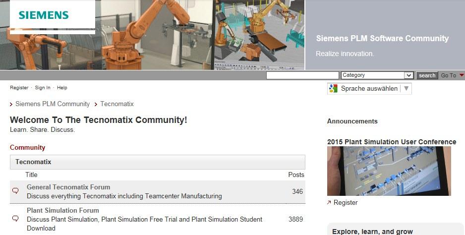 animation settings automatically created (tbd) Page 46 Tecnomatix Plant Simulation in der Community World wide web Forum Discussion forum