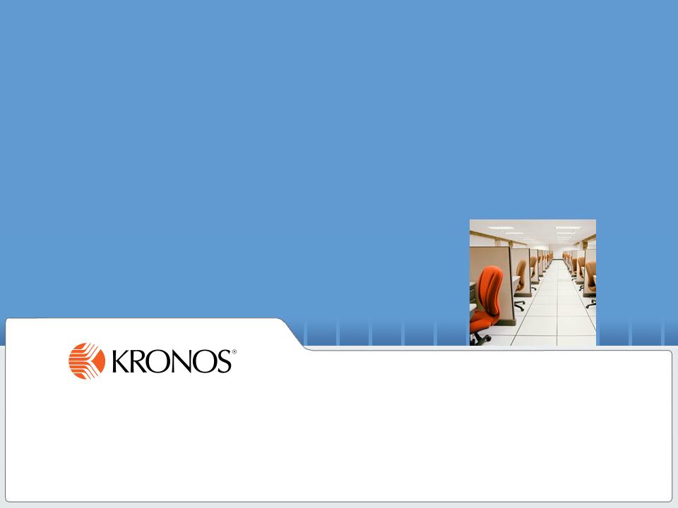 Basics of KRONOS