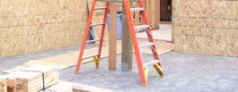 When straight ladders are used to access an upper landing, secure the ladder at the top and bottom.