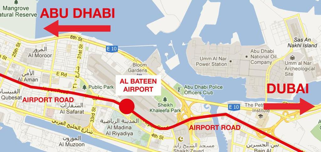 GENERAL INFORMATION A-Z General office inside the exhibition + 971 (0)2 419 2714 ACCESS by CAR Abu Dhabi Air Expo will take place at Al Bateen Executive Airport, located in Abu Dhabi.