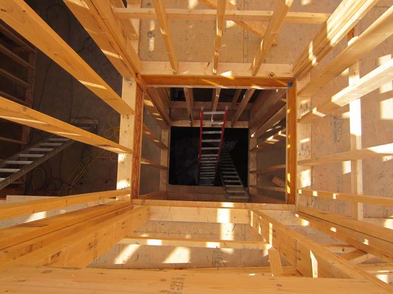 Wood Framed Shaft Walls Using wood framed shaft walls can: Eliminate lateral load considerations associated with attaching wood diaphragms to concrete or masonry shaft walls