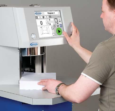 The colour touchscreen with icon-based graphics ensures that even inexperienced users can operate the machine