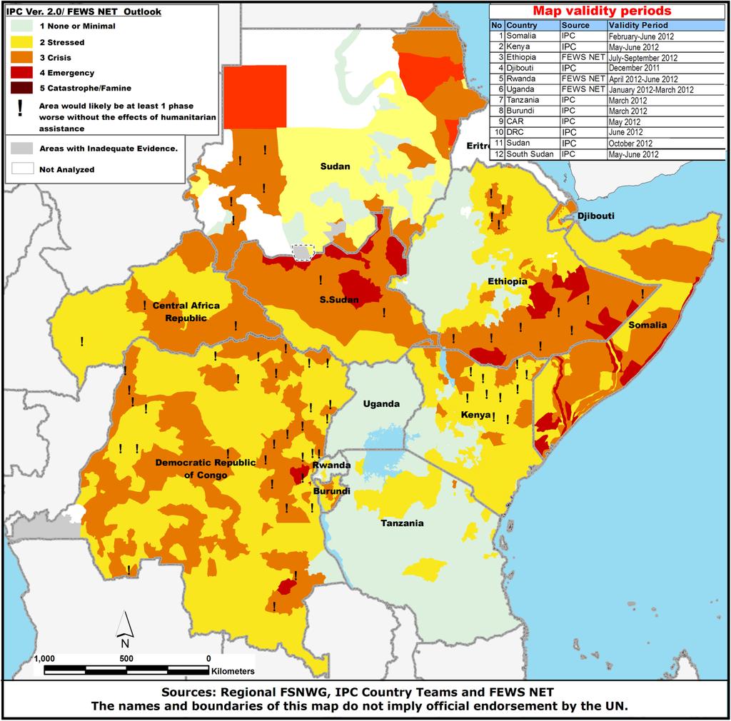 Stressed and Crisis food insecurity situation (IPC Phase 2 & 3) persists in