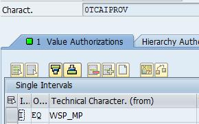 3.2. Analysis Authorizations defined on the MultiProvider WSP_MP The