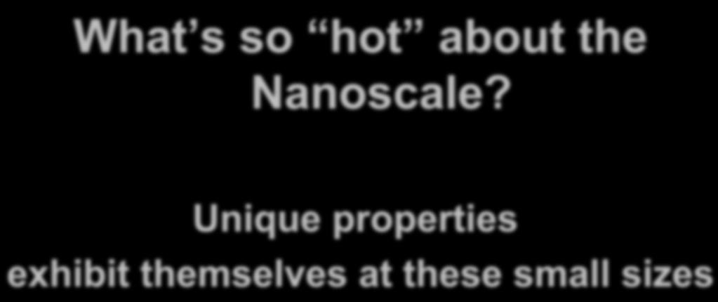 What s so hot about the Nanoscale?