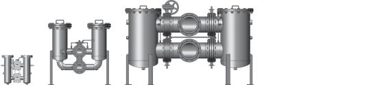 By using clogging indicators which monitor the differential pressure, the condition of the filter can be determined at any time.